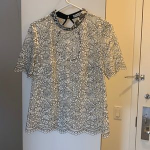 Trina Turk lace top. Never been worn. Key hole is on back.